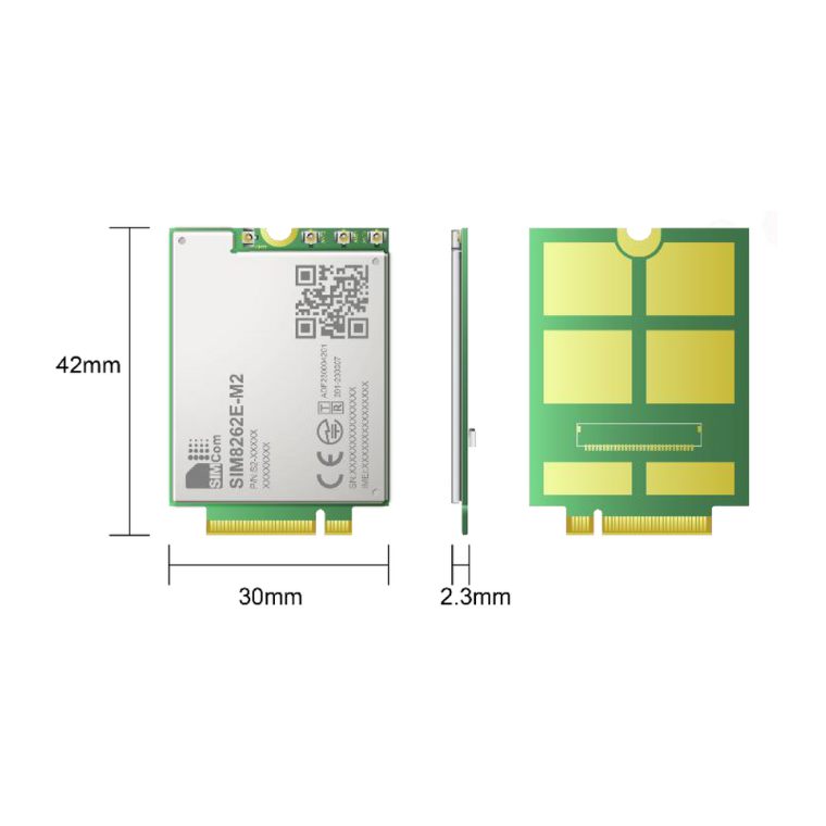 SIMCom SIM8262E-M2 (5G, LTE, 3.4Gbps, Formato M.2, GNSS Integrado)